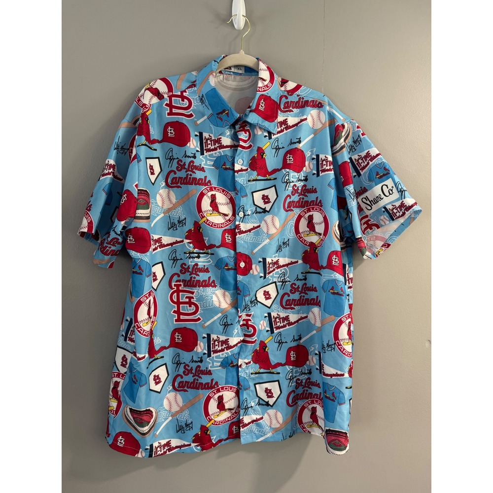 St.‎ Louis Cardinals MLB Shane Co. Baseball Button Up Shirt Mens XL